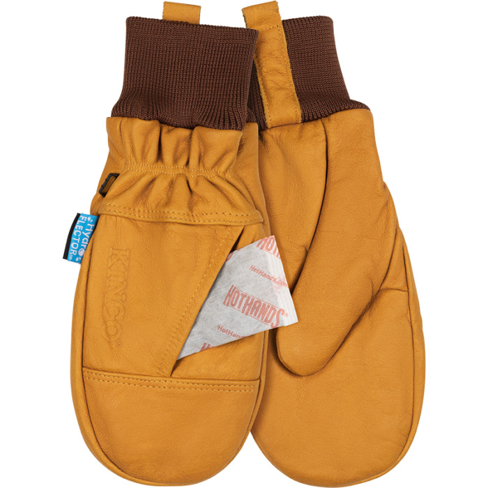 Kinco 1381KWHT Mens Mitt Buffalo Leather Thermal Insulated aquaHIDE Warm Gloves