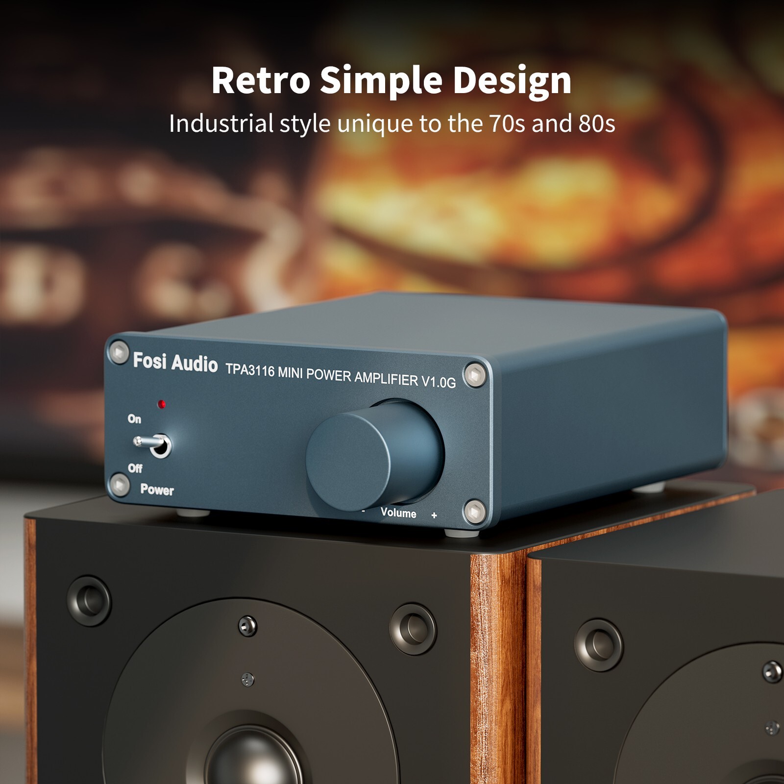 Fosi Audio V1.0G 2.0CH Class D Mini Stereo Amplifier for Home Speakers TPA3116