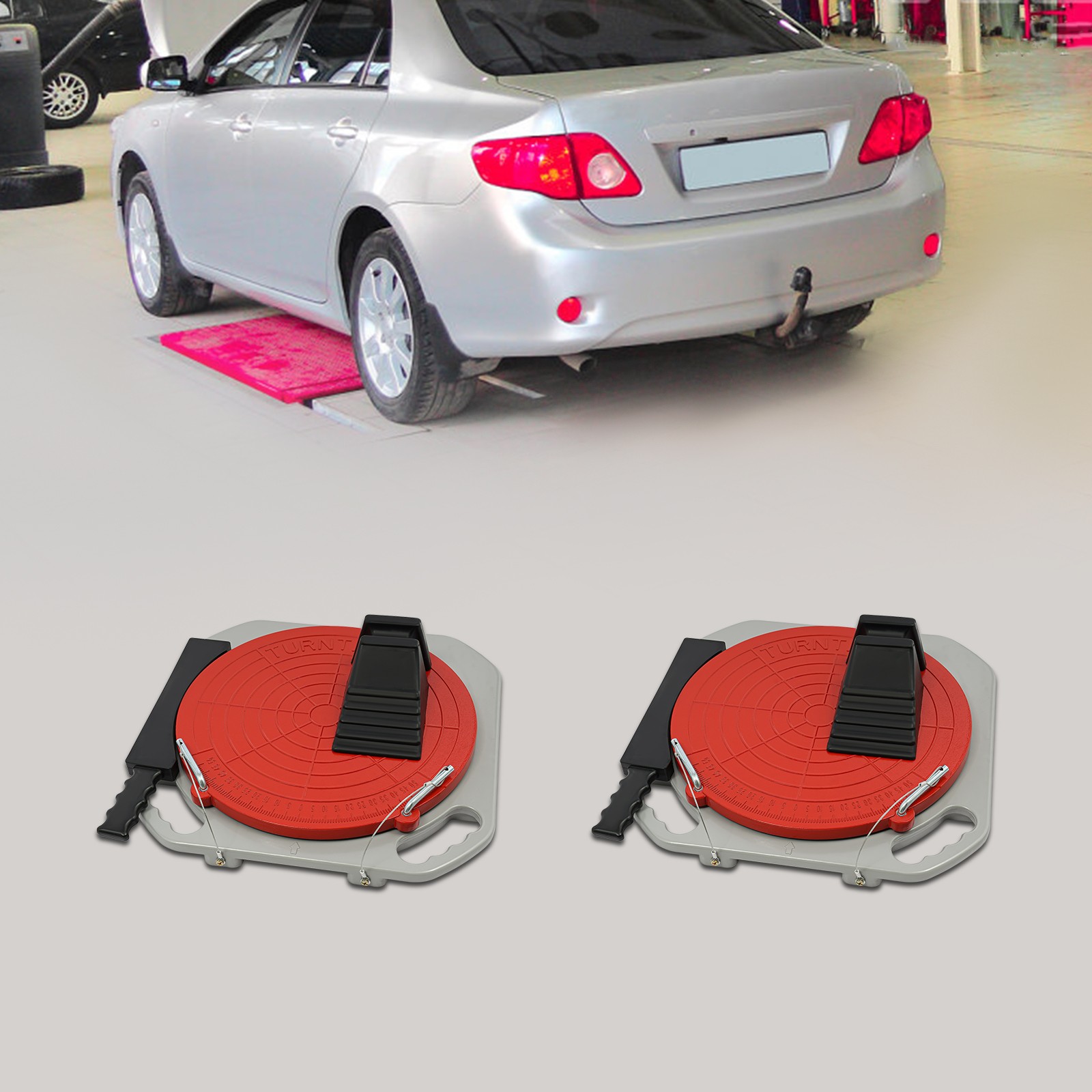 2Pcs Wheel Alignment Turn Plates Wheel Alignment Tool 360° Rotating 6613.87lbs