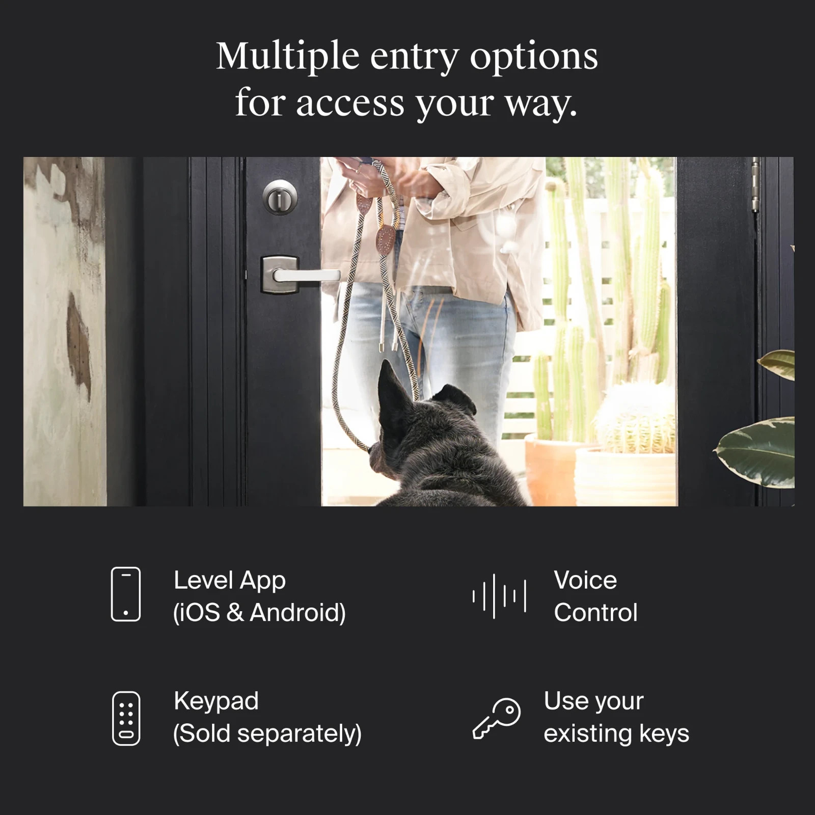 Level Lock+ (Matter) Smart Lock – Satin Nickel