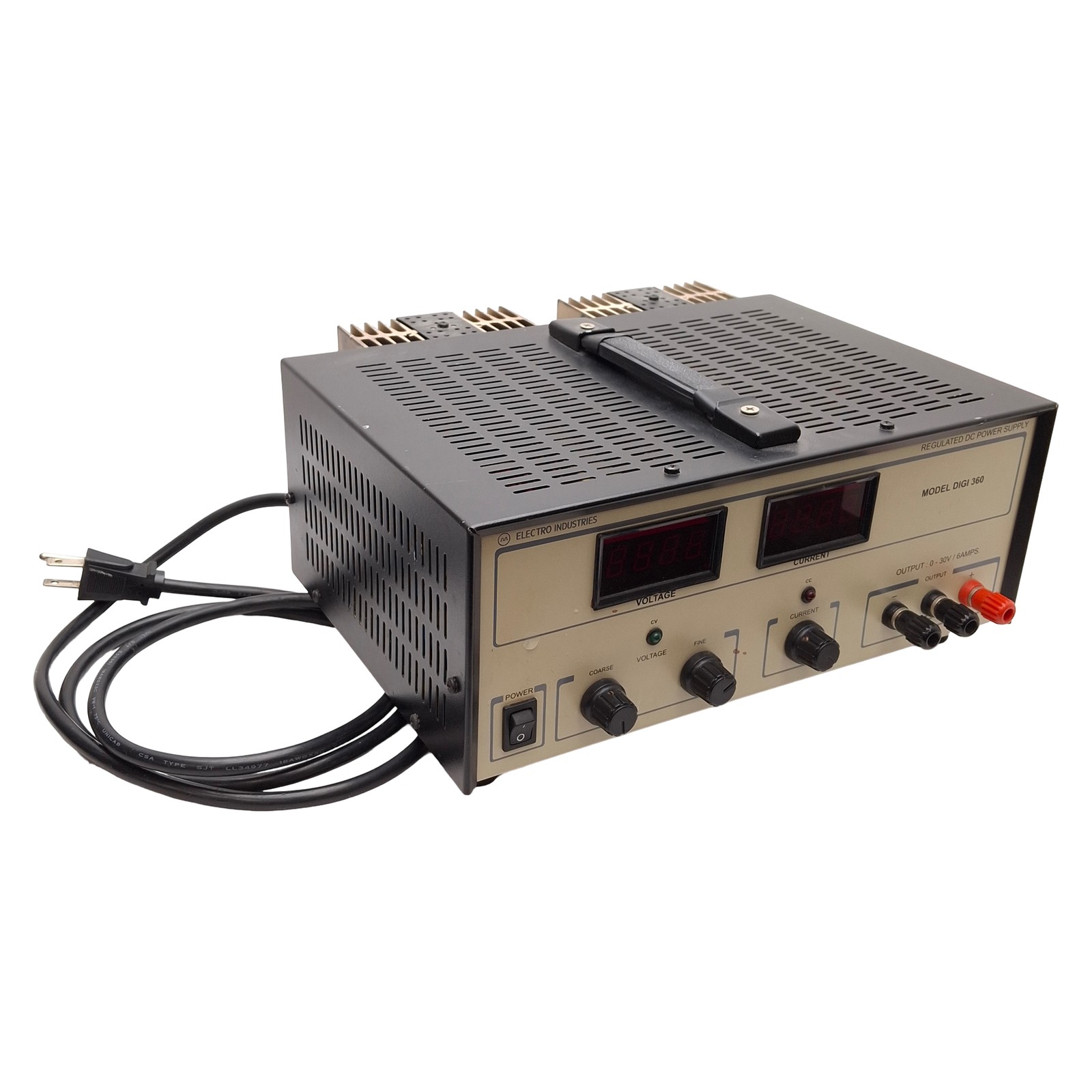 Electro Industries DIGI 360 Regulated DC Power Supply, 115VAC IN, 0-30VDC 6A OUT