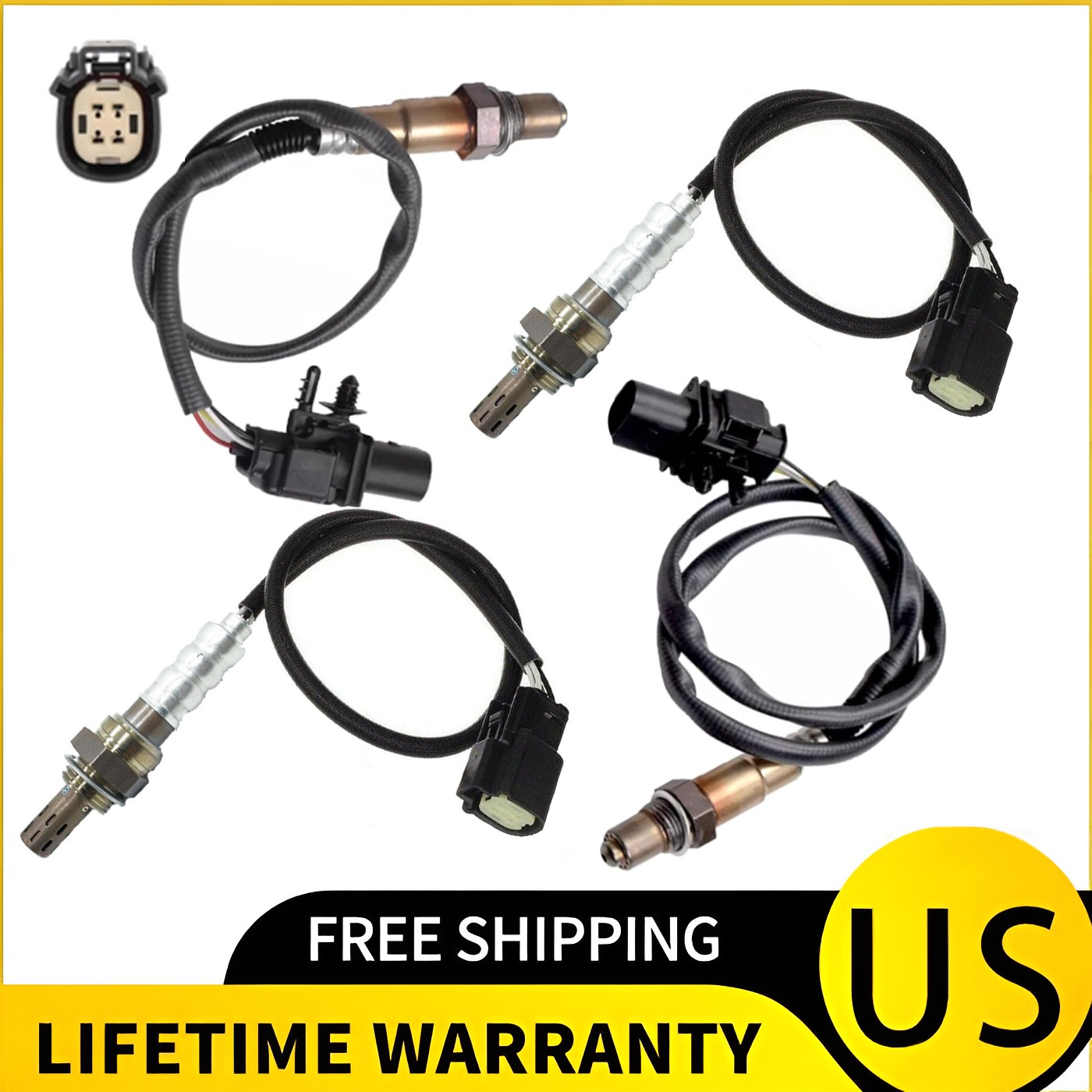 4X Upstream & Downstream Oxygen Sensor For Ford F-150 3.5L 2011 2012 2013 2014
