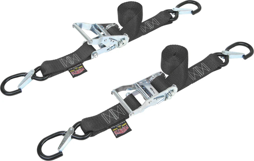 PowerTye Heavy Duty Ratchet FatStrap 1.5" Tie-Down w/ Latch Hooks 29-1129