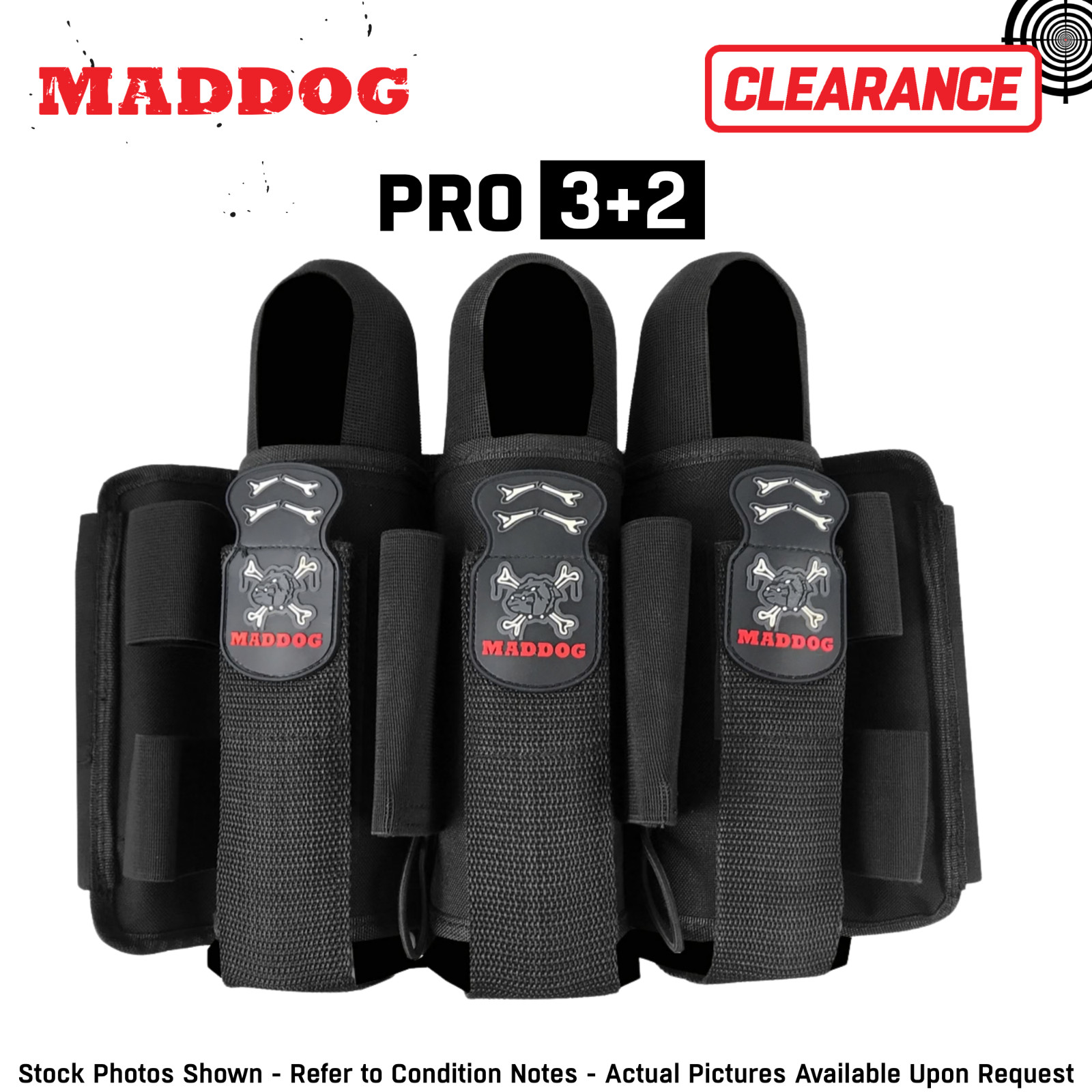 CLEARANCE Maddog Pro 3+2 Pod Paintball Harness Pod Pack
