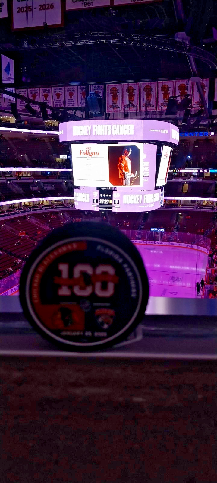 Chicago Blackhawks verses Florida Panthers Match Puck: From The 1/25/2026 Game