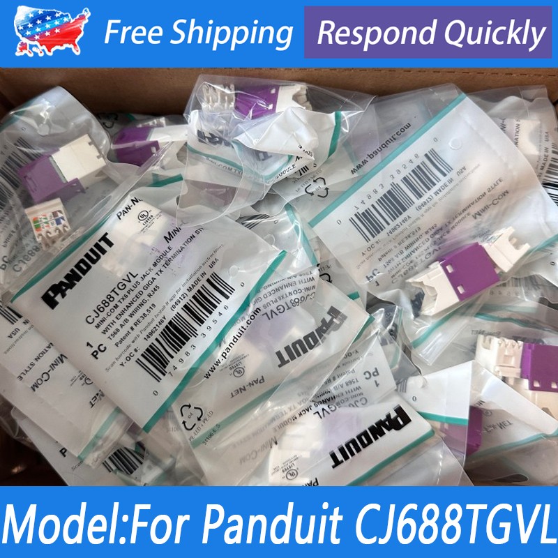 100X Cat6 MiniCom UTP RJ45 Network Jack Module  For Panduit CJ688TGVL Giga TX