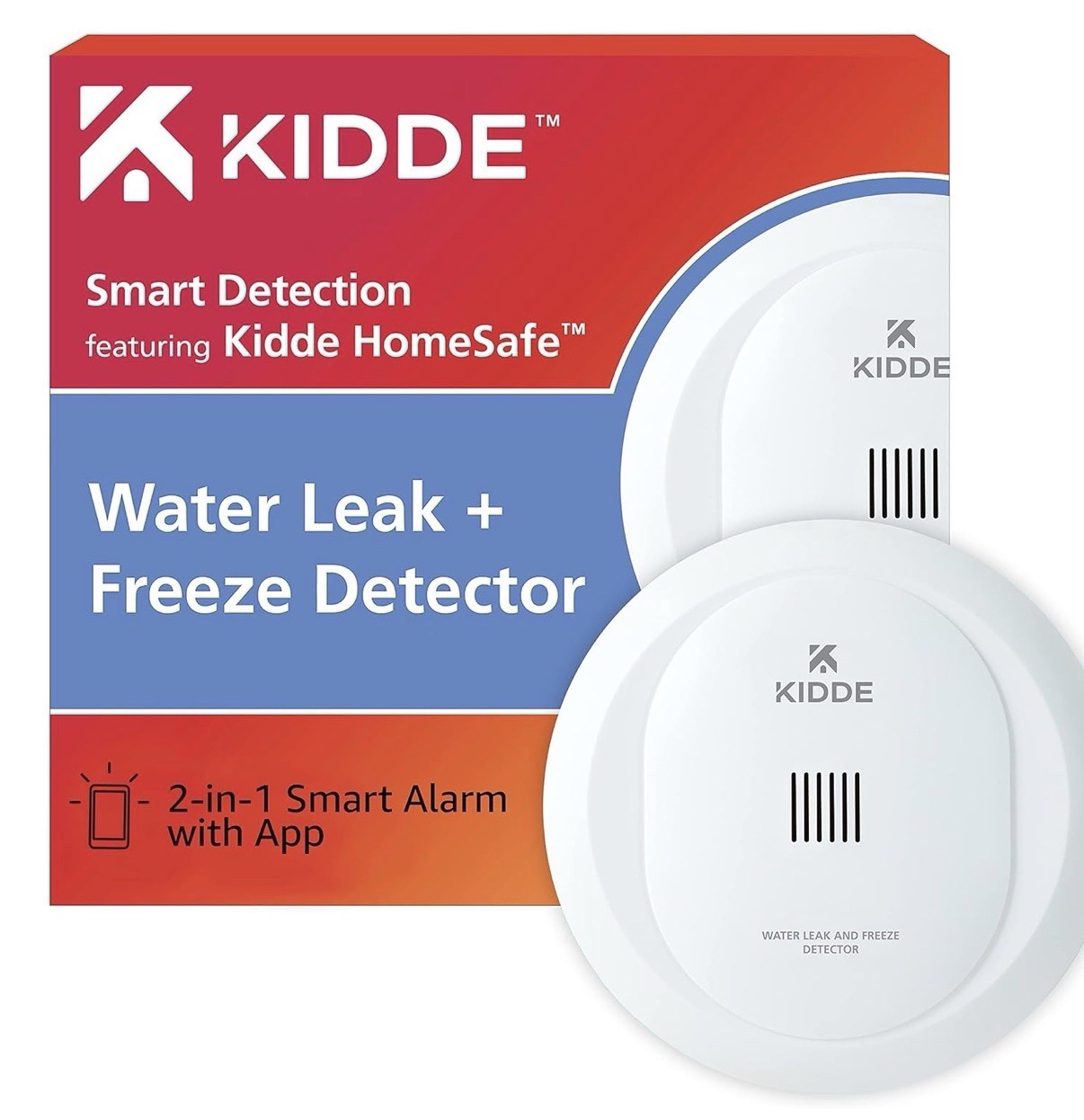 Kidde Smart Water Leak and Freeze Detector WiFi Alexa Google 60WLDR-W New
