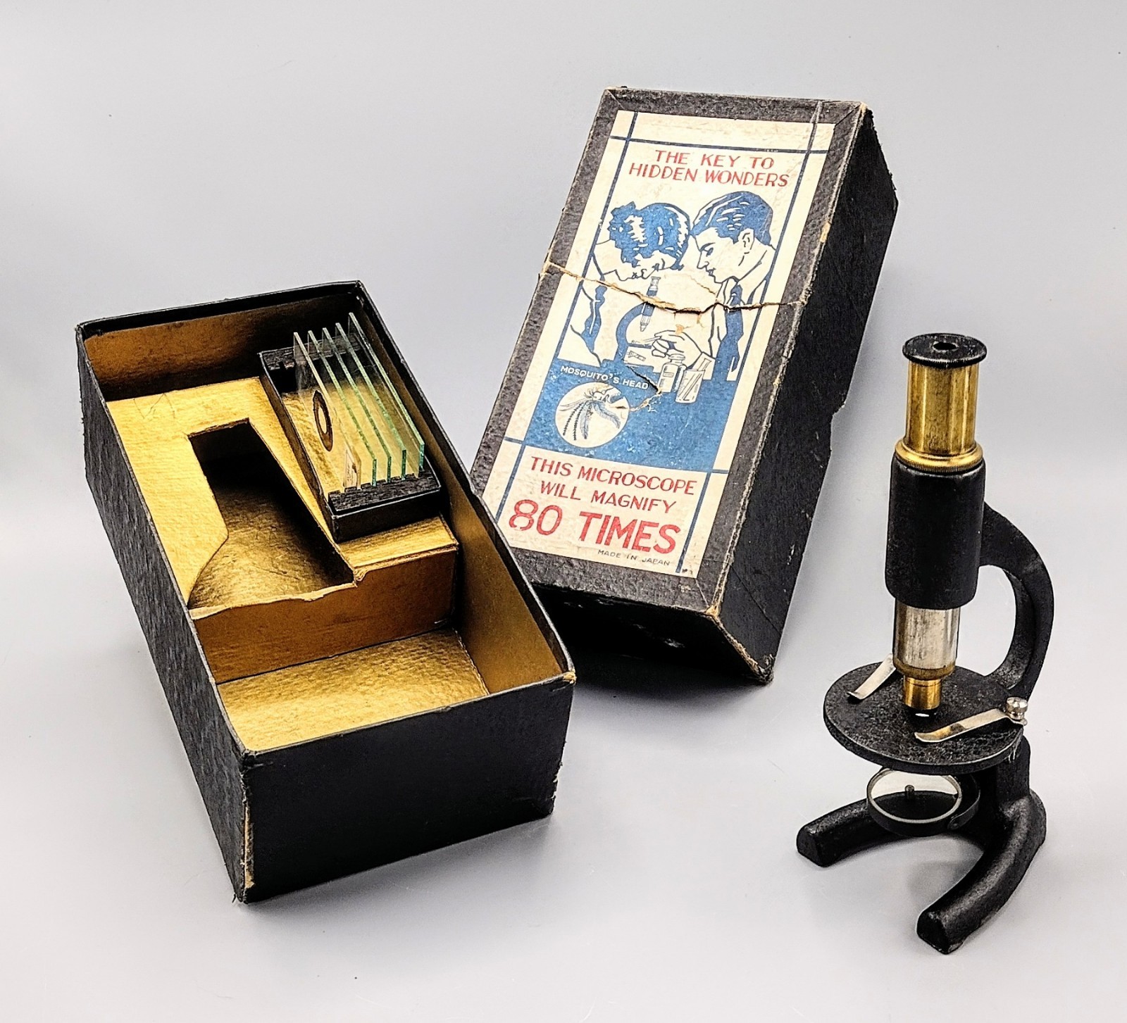 Vintage "Key To Hidden Wonders" Microscope set, Early 1920s, Great Condition