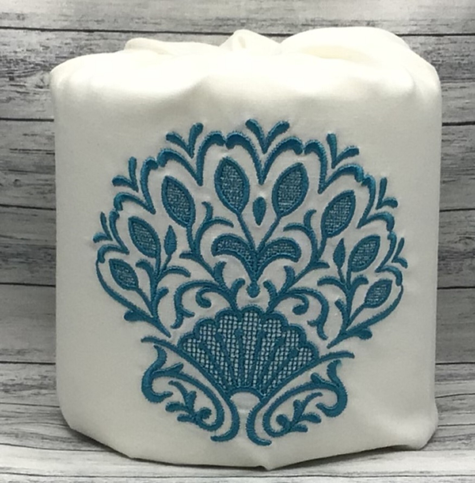Sea Scallop Floral Embroidered Decorative Toilet Paper Cover Wrap-Bathroom Decor
