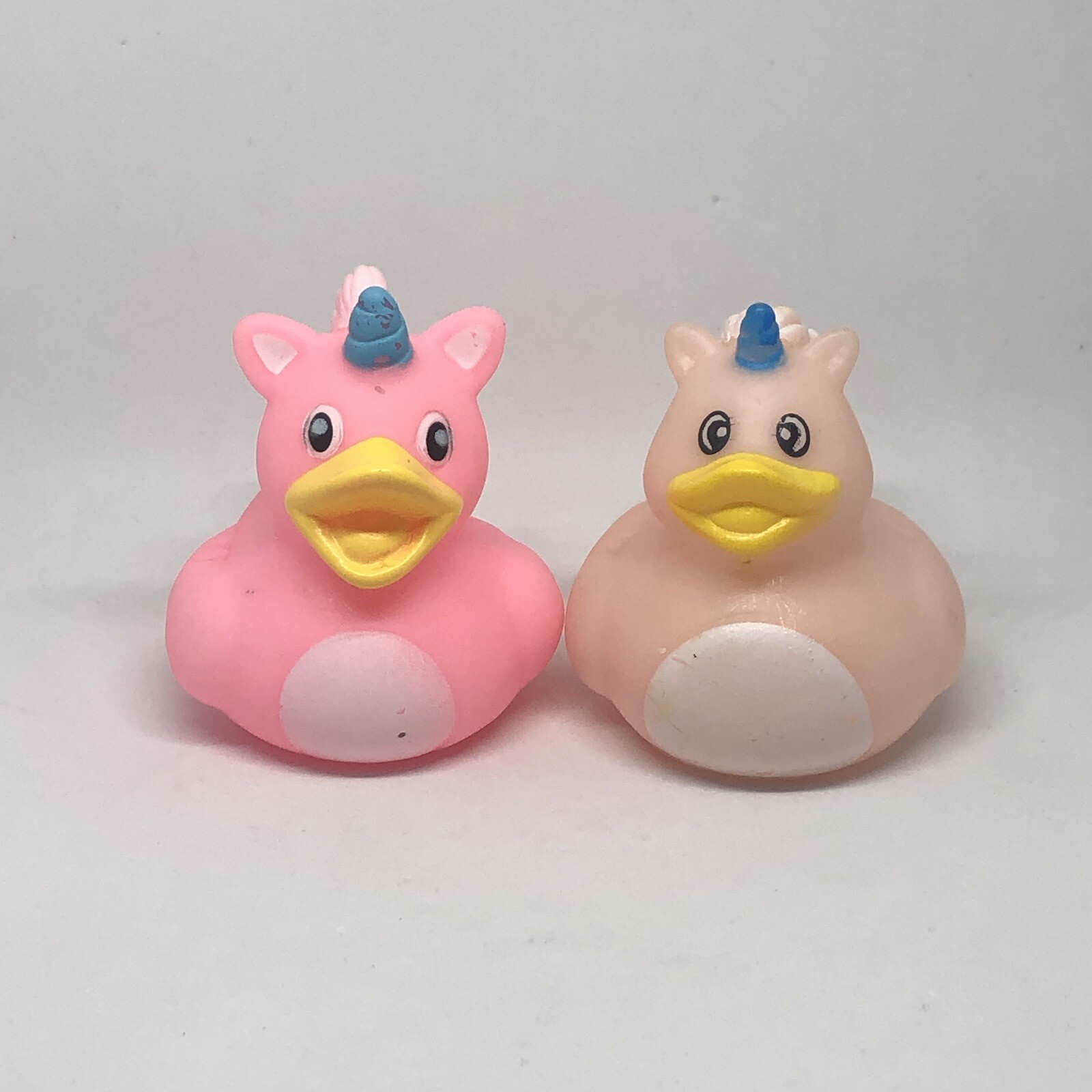 Pink Unicorn Rubber Duck 2" Ducky Set of 2 Bath Pool Jeep Toy
