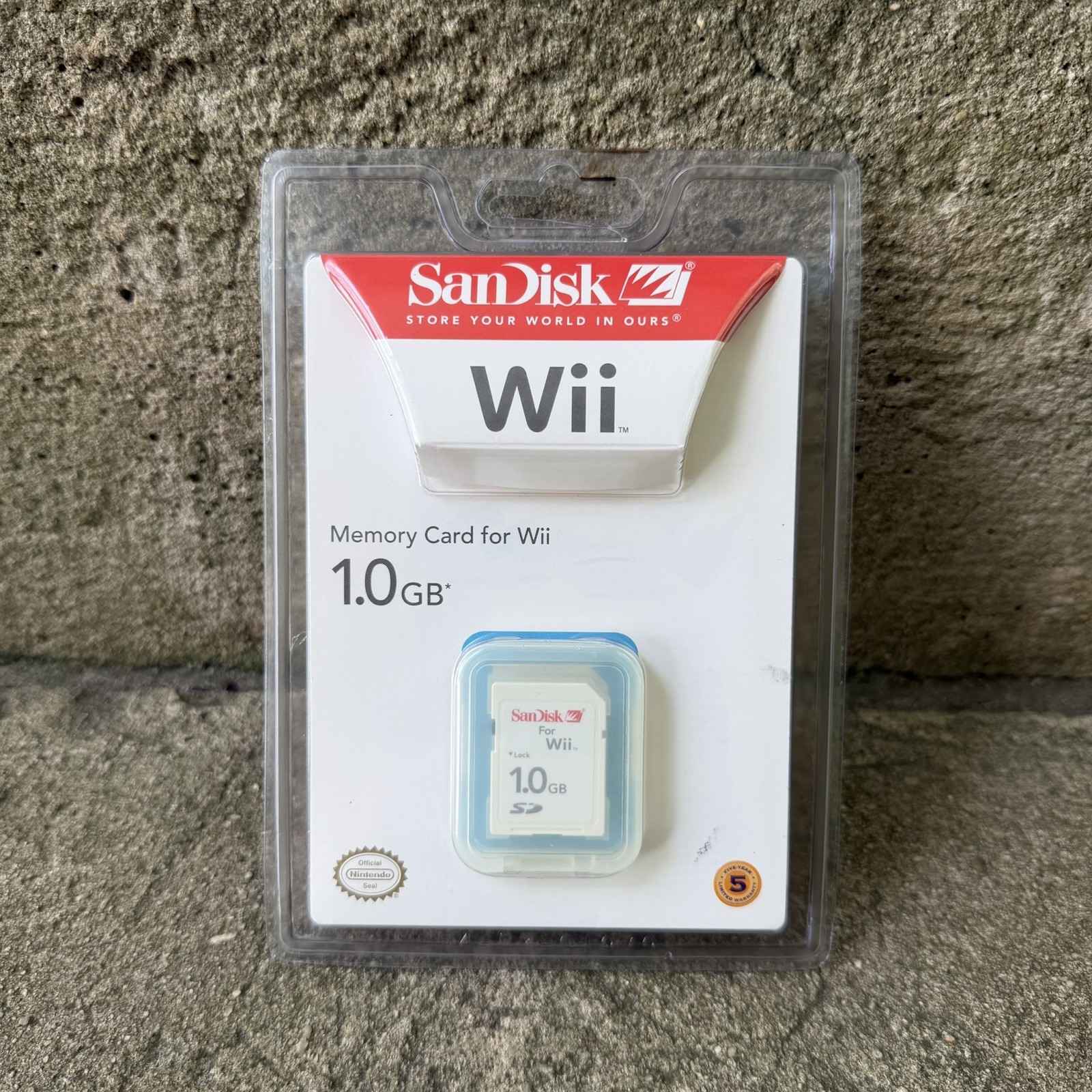 SanDisk Memory Card 1.0 GB For Nintendo Wii Gaming New Sealed Packaging