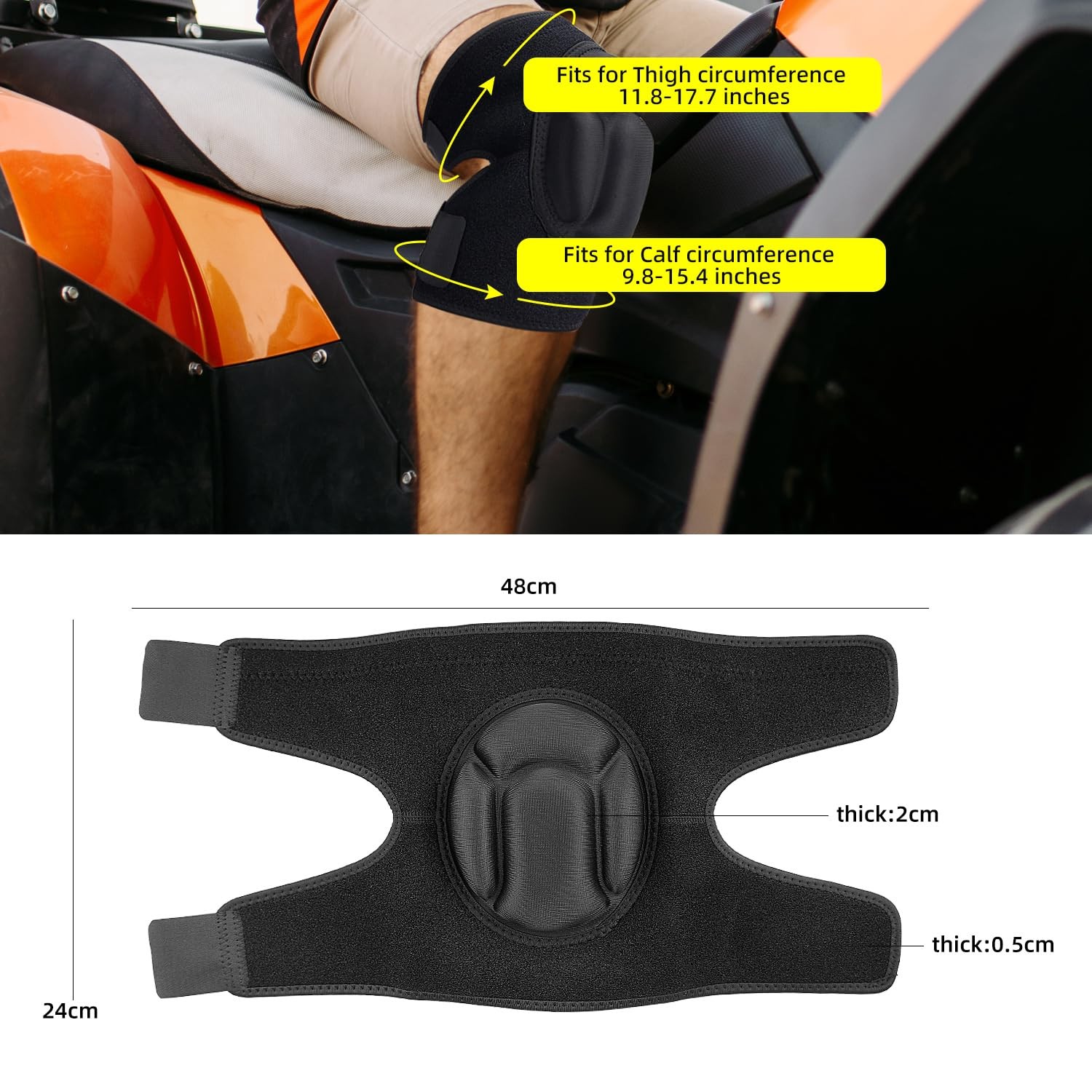 Anti-collision Knee Pads, Adjustable Knee Support Patellar Fixation Protectio...
