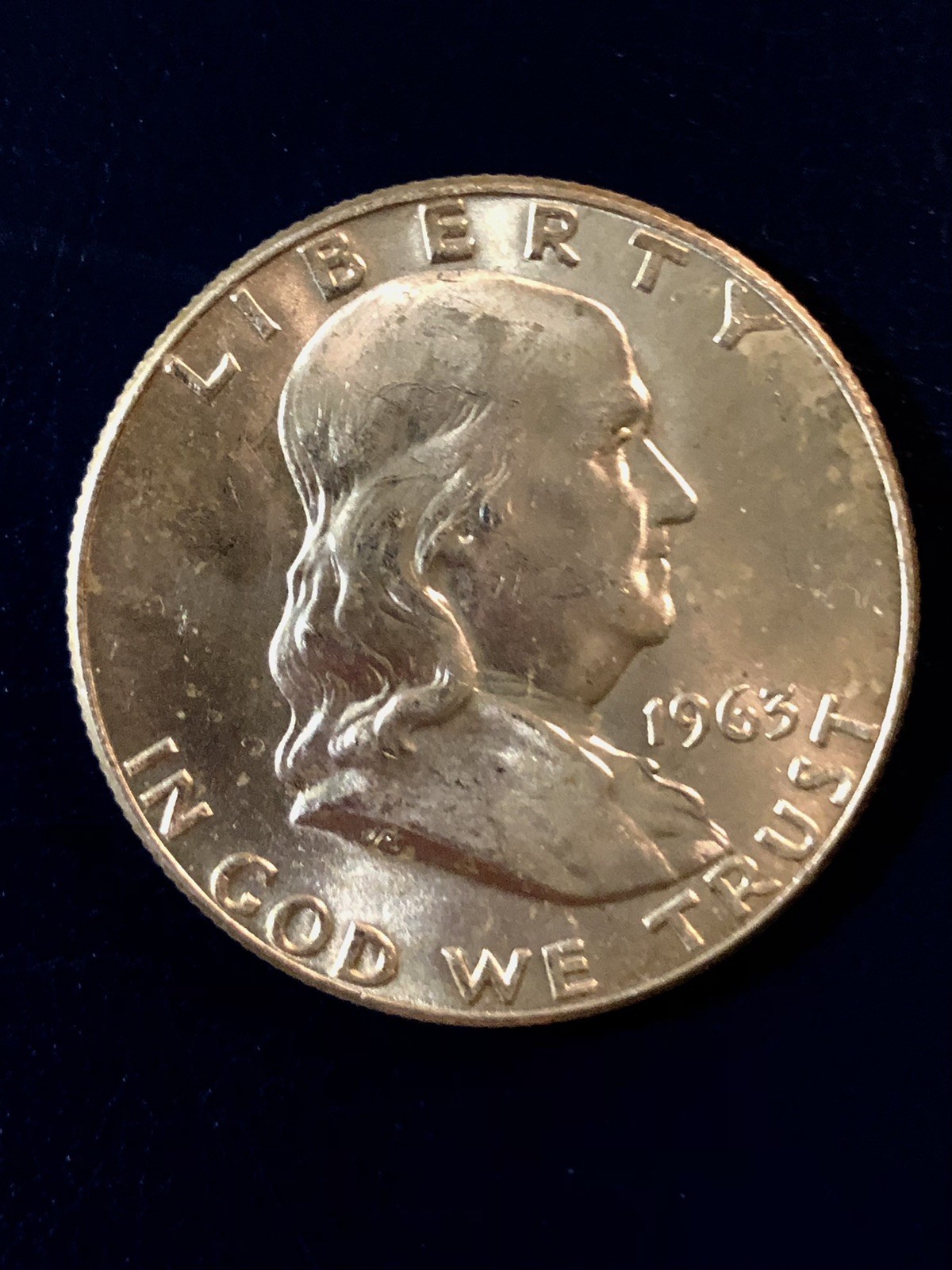 US Silver Coins 1963 D Franklin Half Dollar AU