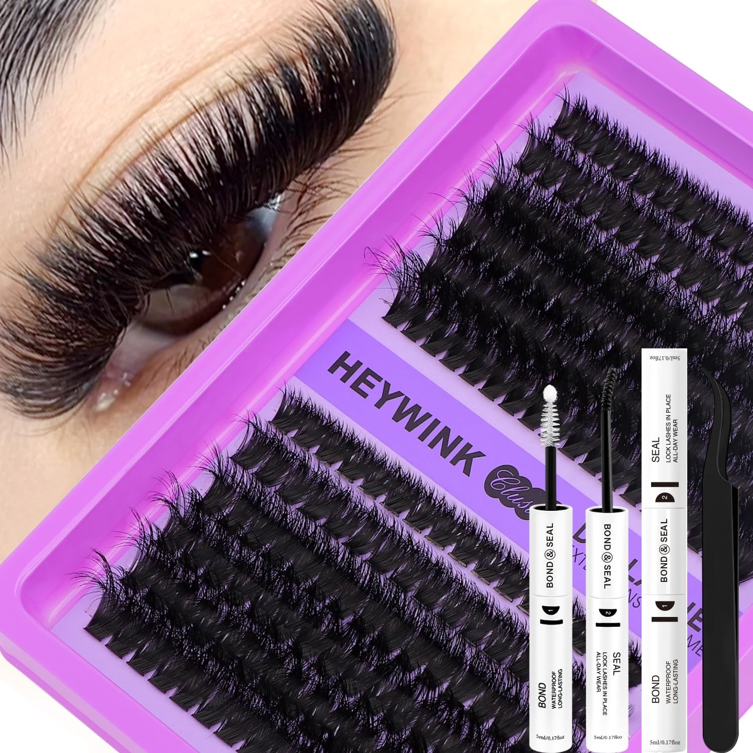 Lash Clusters Kit 80D 100D Individual Lashes D Curly Cluster Eyelash Extensio...