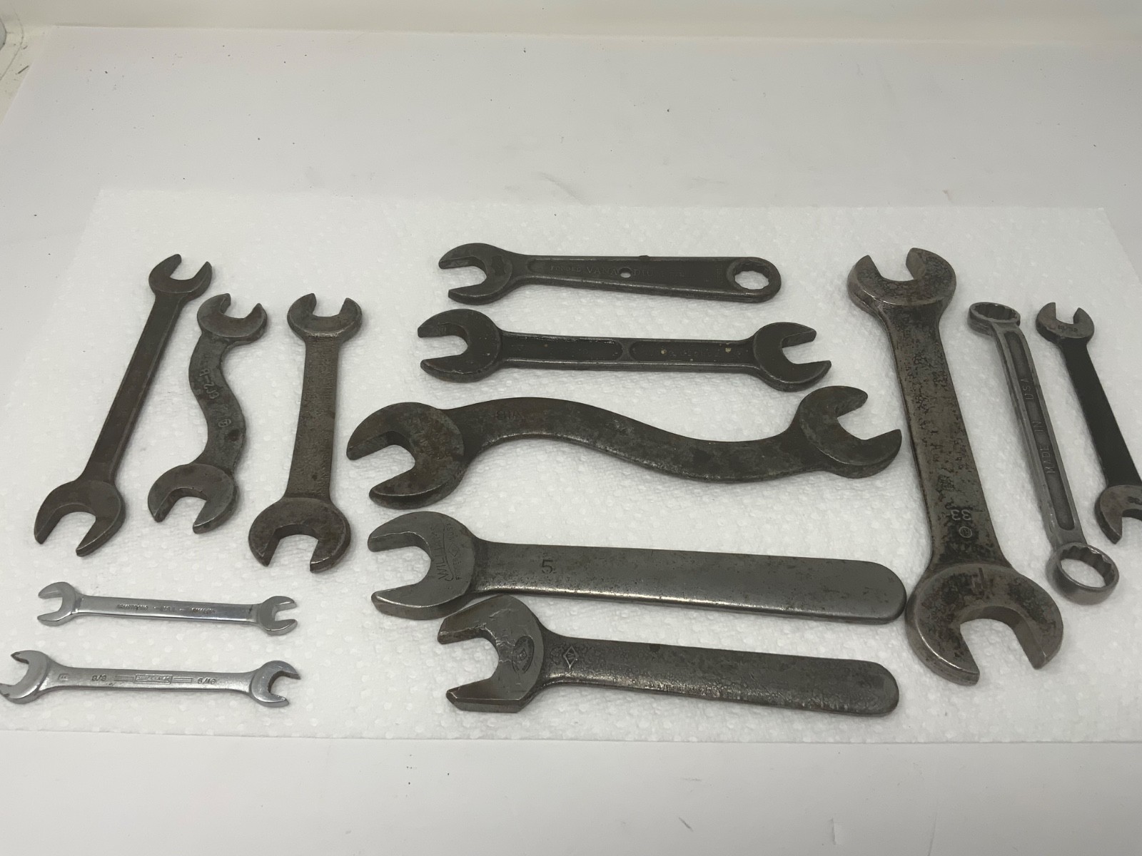 Vintage Wrenches Various Size Lot Of 13 Pre-Owned Hand Tools