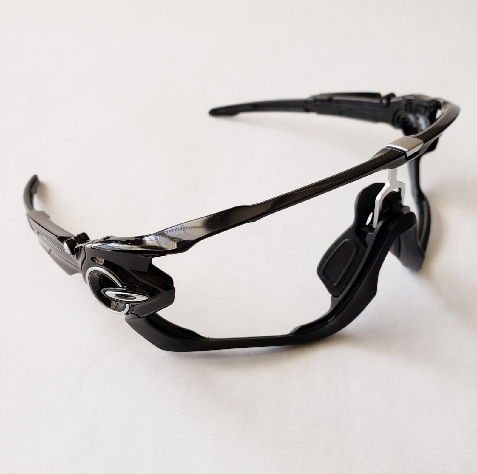 Oakley Jawbreaker Polished Black Silver Icons Frame Only Authentic OO9290