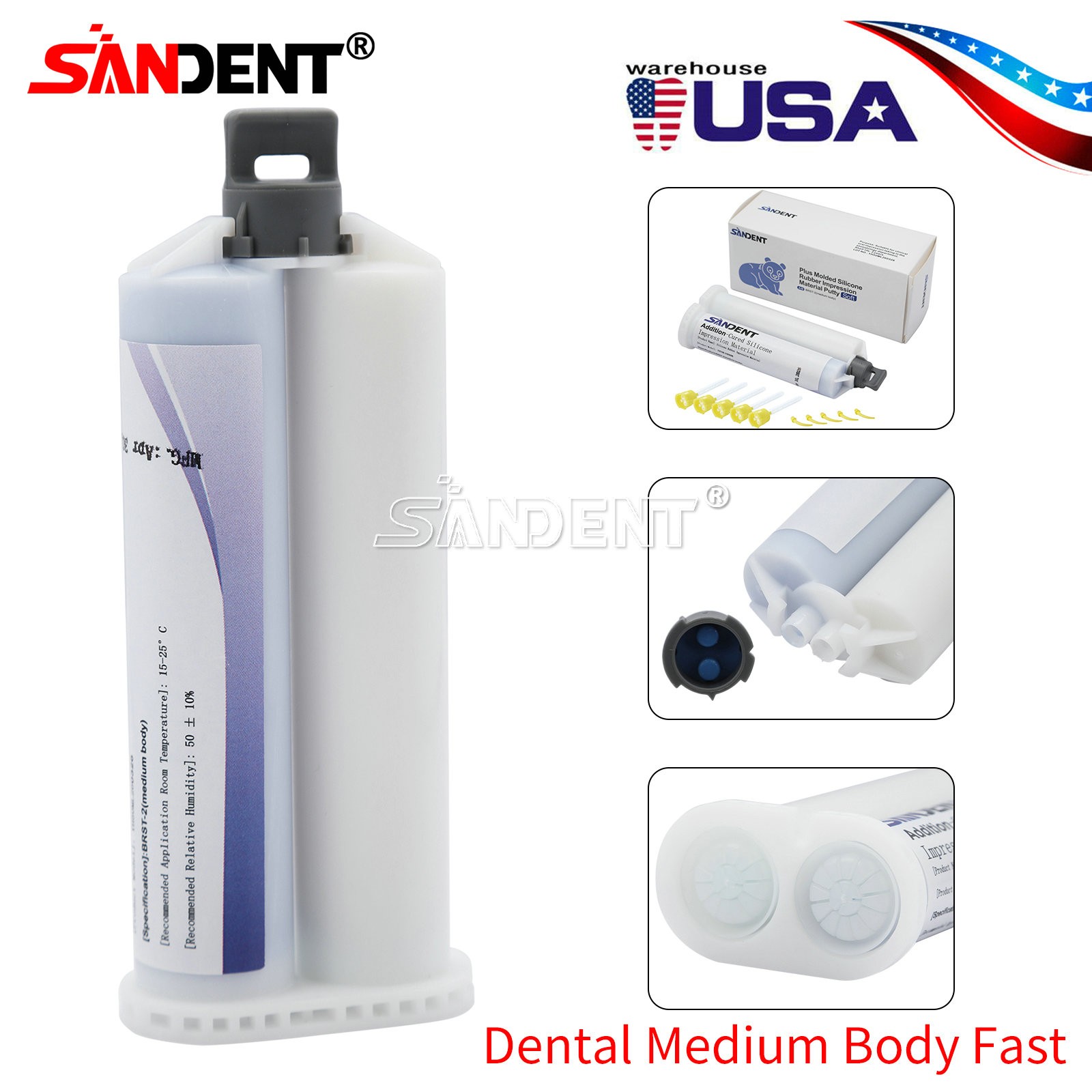 Medium Body Fast Set Dental Impression Material VPS PVS