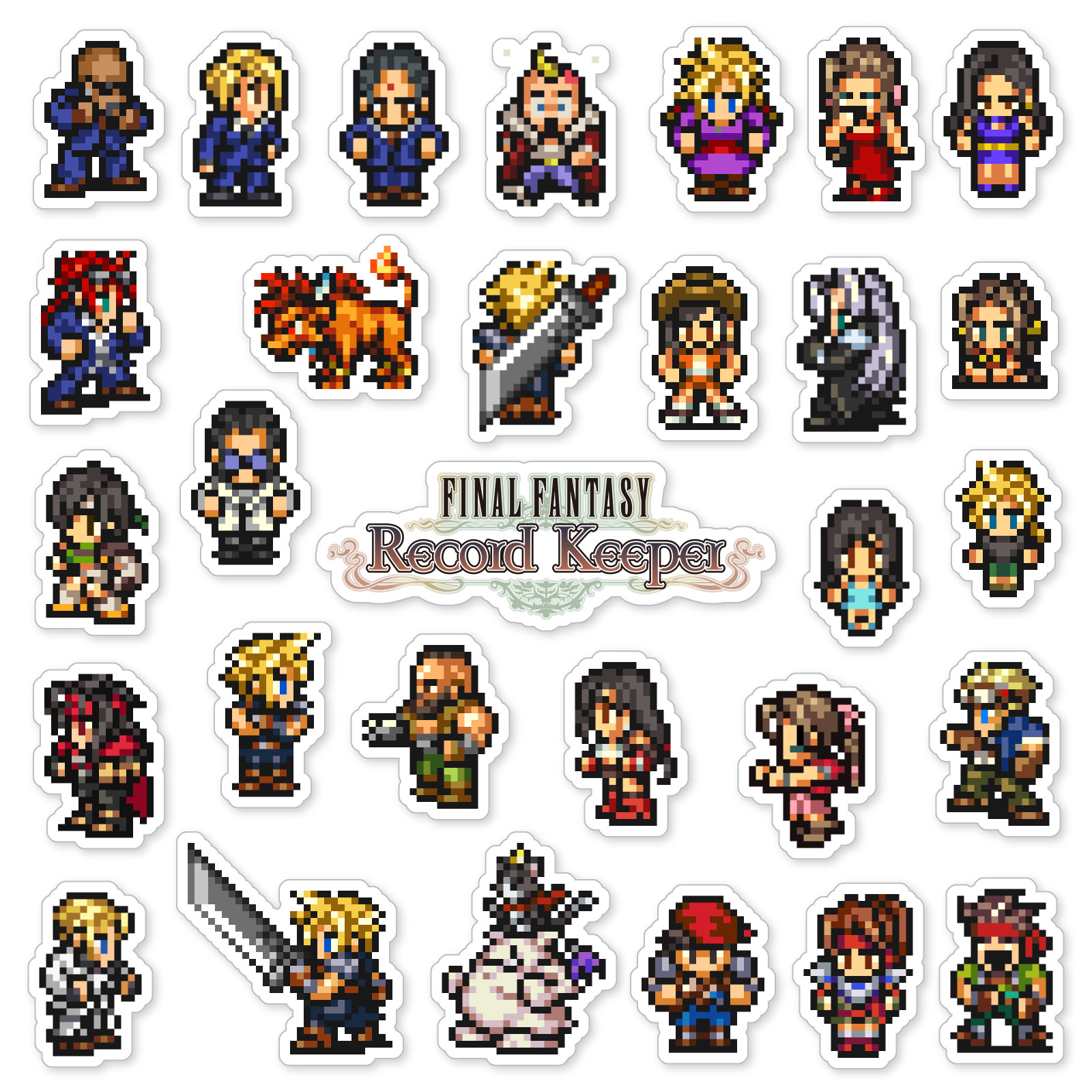 Final Fantasy VII 7 Stickers Final Fantasy Record Keeper 30 Sticker Pack