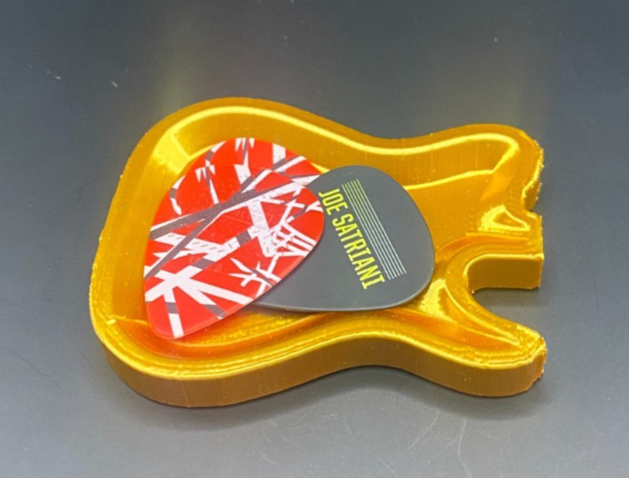Small Telecaster shaped Guitar pick holder tray - Request Your Color