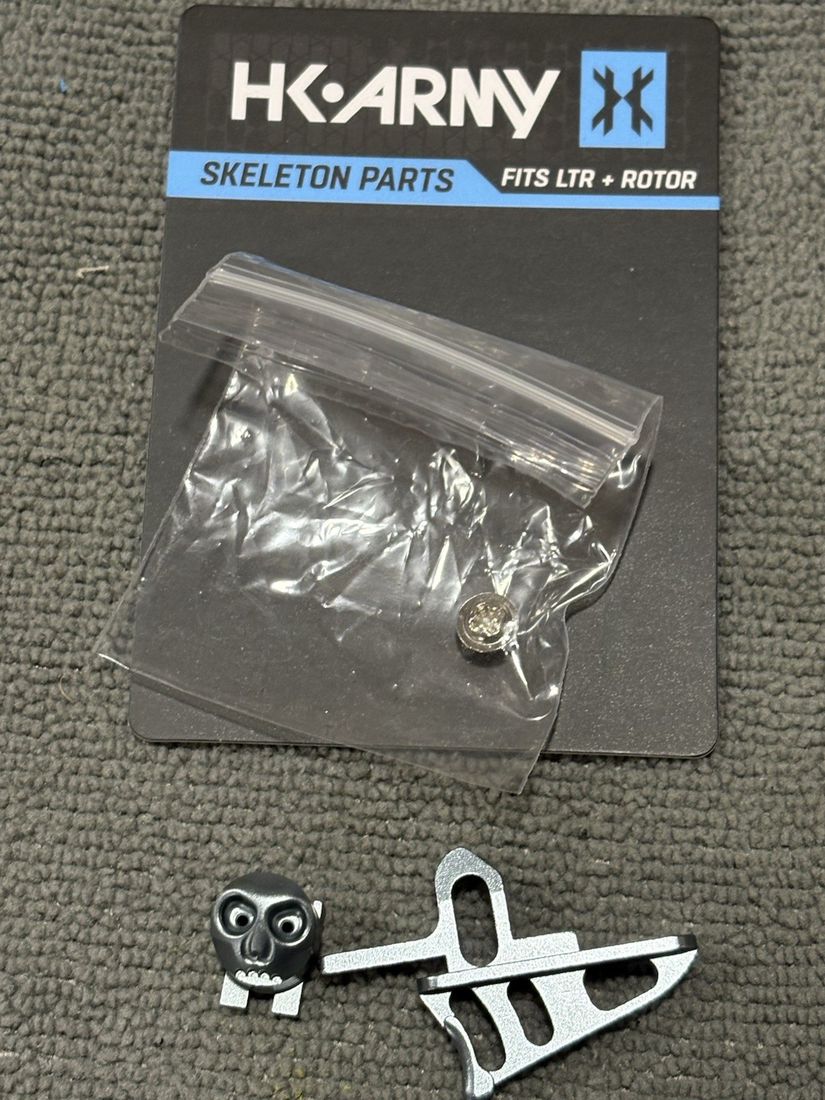 NEW HK Army Rotor/LTR Skeleton Power Button & Release Trigger Kit - Pewter LAS