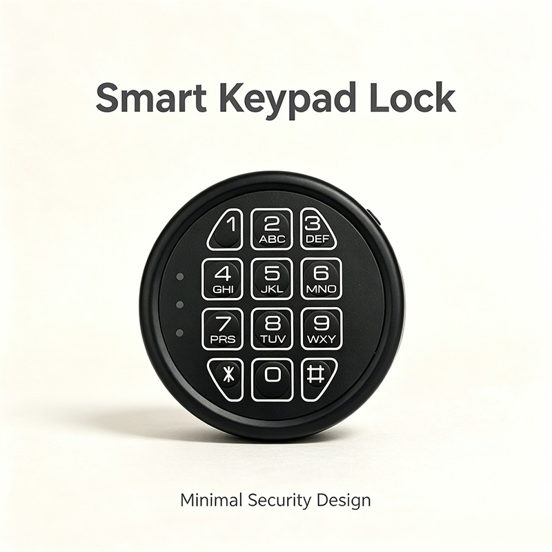 Electronic Black Keypad Safe Lock Round Digital Code Lock for Storage Safety Box