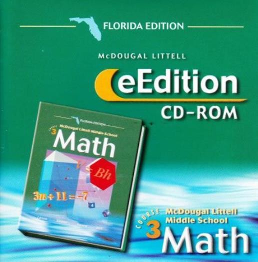 McDougal Middle School Math Course 3 eEdition PC MAC CD learn practice problems!