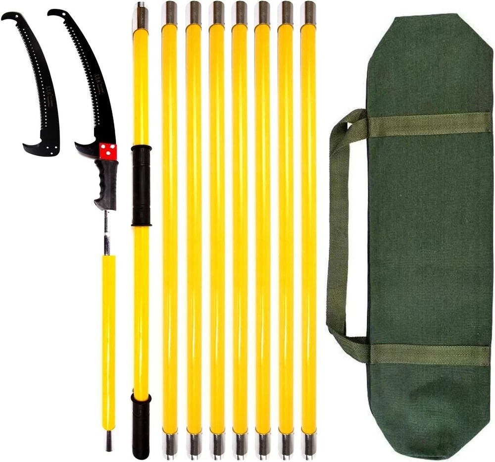 30 Feet Tree Pole Pruner, Durable Tree Trimmers Handle, Manual Branches Trimmer