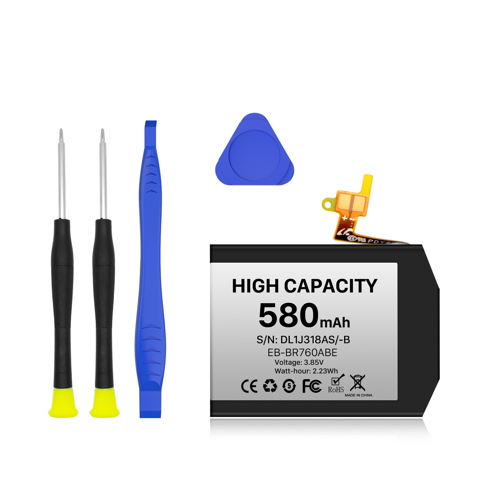 [580mAh] Battery for Samsung Gear S3 Frontier SM-R760, R770, R765, Gear S3