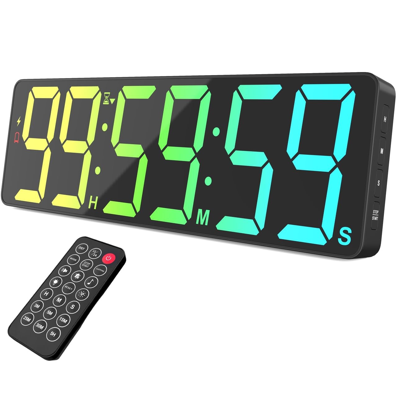 15.7" Large Digital Wall Timer with 99H Countdown, Count Up, Clock and Remote...
