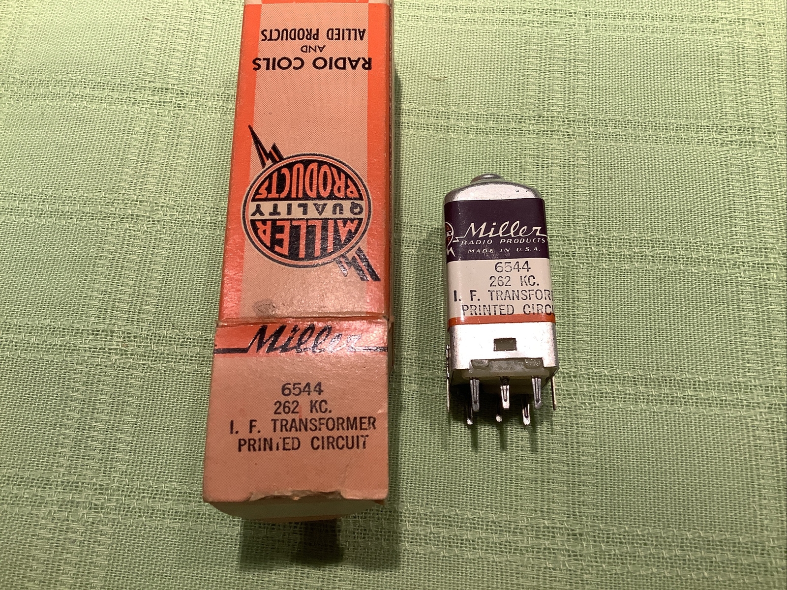 Miller 6544 printed circuit IF transf 262 kc (Delco 1221858)