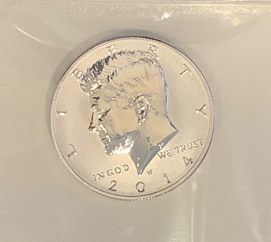 2014-W Reverse Proof Silver Kennedy Half-Dollar 50th Anniversary Set Coin 90% Ag