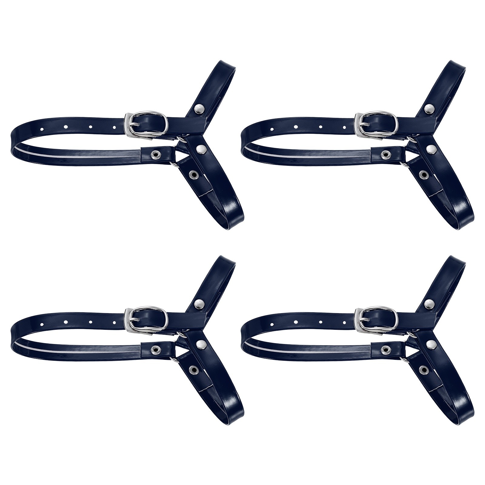 2Pairs Detachable Shoe Straps for Heels, Adjustable Ankle Strap, Navy Blue