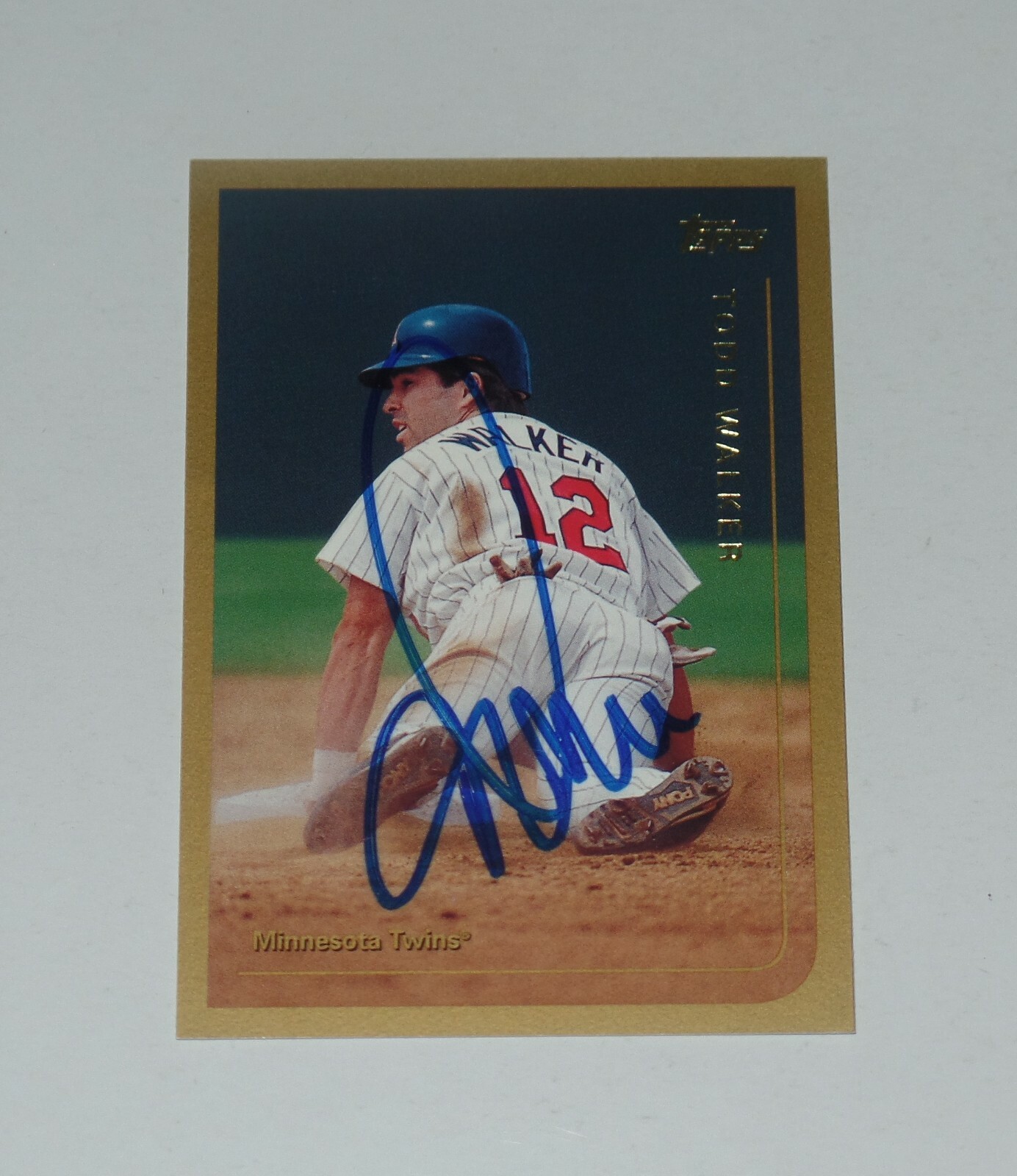 TODD WALKER SIGNED AUTO'D 1999 TOPPS CARD #30 MINNESOTA TWINS RED SOX CUBS