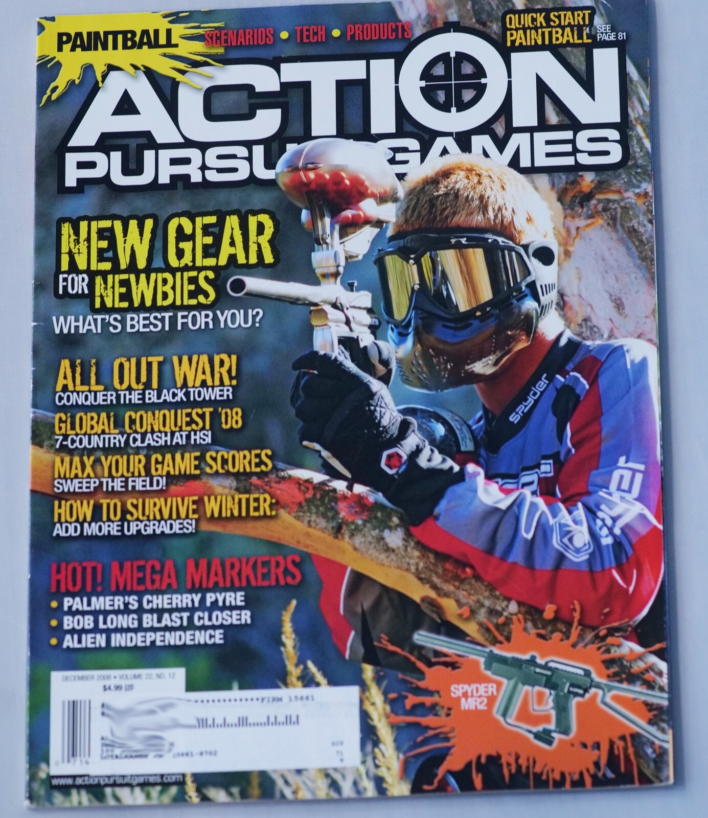 Priced To Sell December 2008 Action Pursuit Games Print Paintball Magazine