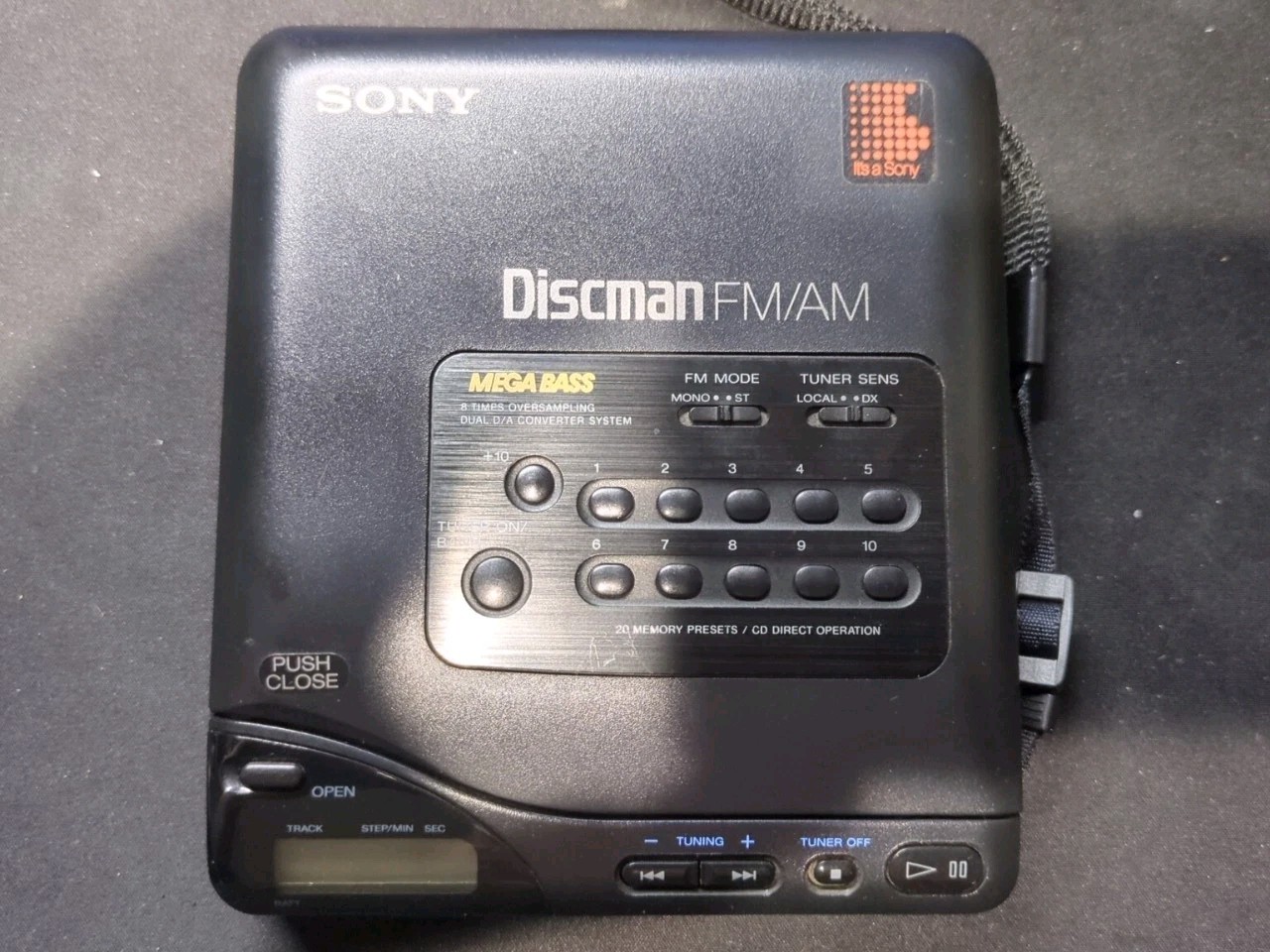 SONY Discman D-T66 AM/FM CD Player For Parts. Powers On.