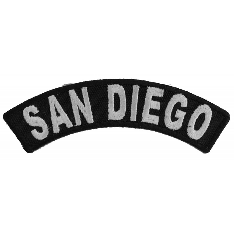 Patch, Small Rocker (Iron-On), San Diego California City Patch, 4" x 1"