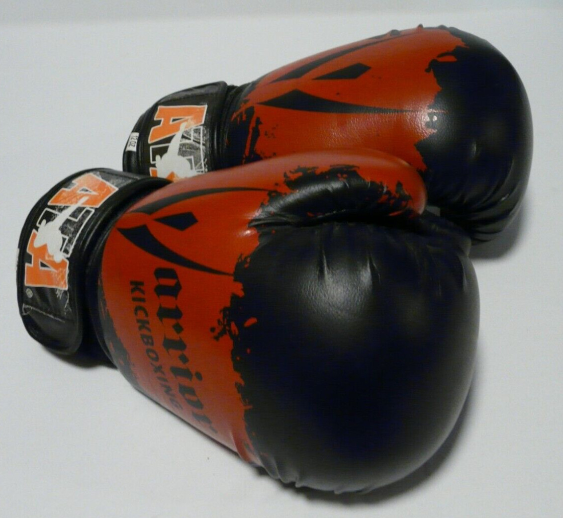 ATA Warrior Red and Black Boxing Gloves 12oz - MMA- Kickboxing