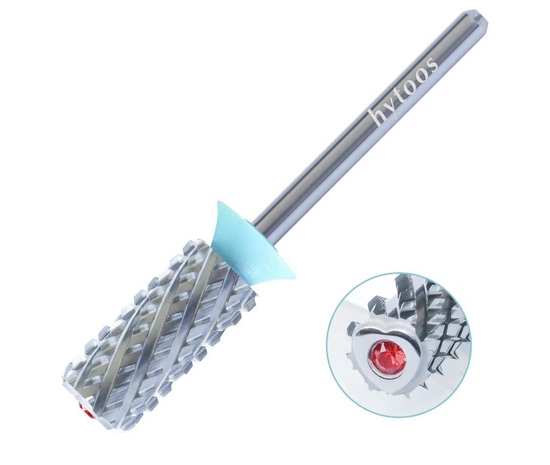 Hytoos Tungsten Carbide Acrylic Nail Drill Bit Professional Efile Chrome 6.6mm