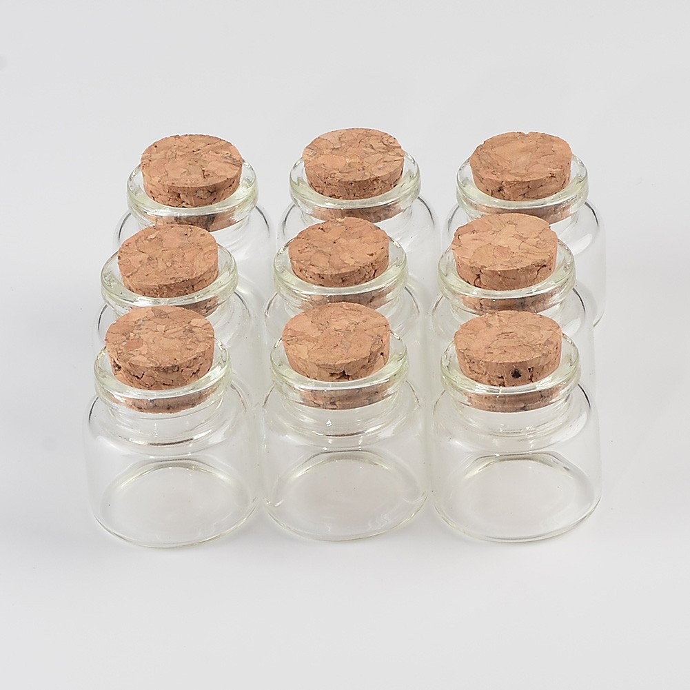 30x30x17mm 10ml Mini Glass Bottles With Cork Small Transparent Clear Tiny Empty