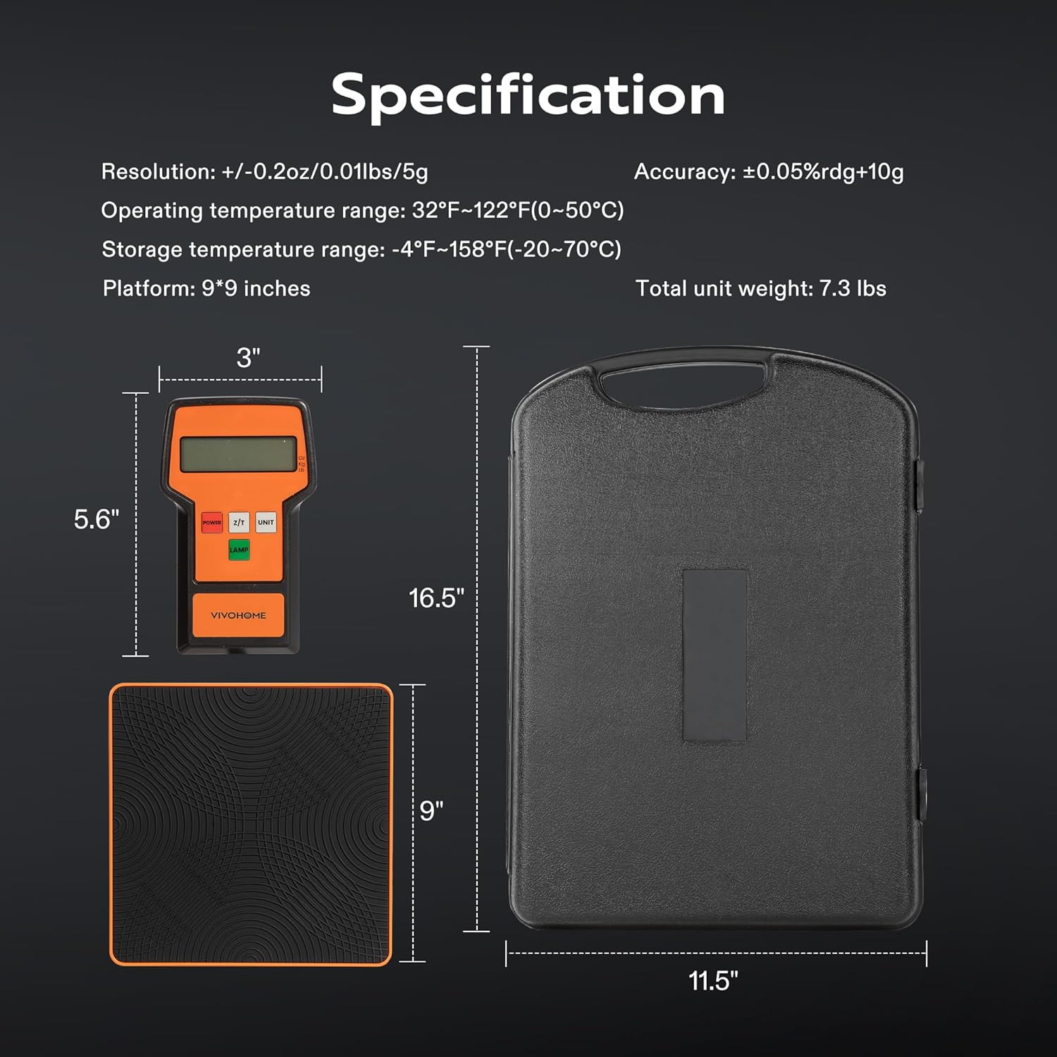 220 LBS High Precision Electronic Digital Refrigerant Charging Weight Scale with
