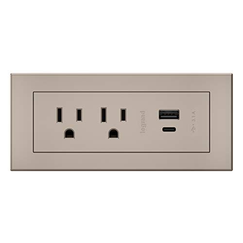 Legrand  RDZCNI radiant Furniture Power Center with USB, Recessed Power Strip,