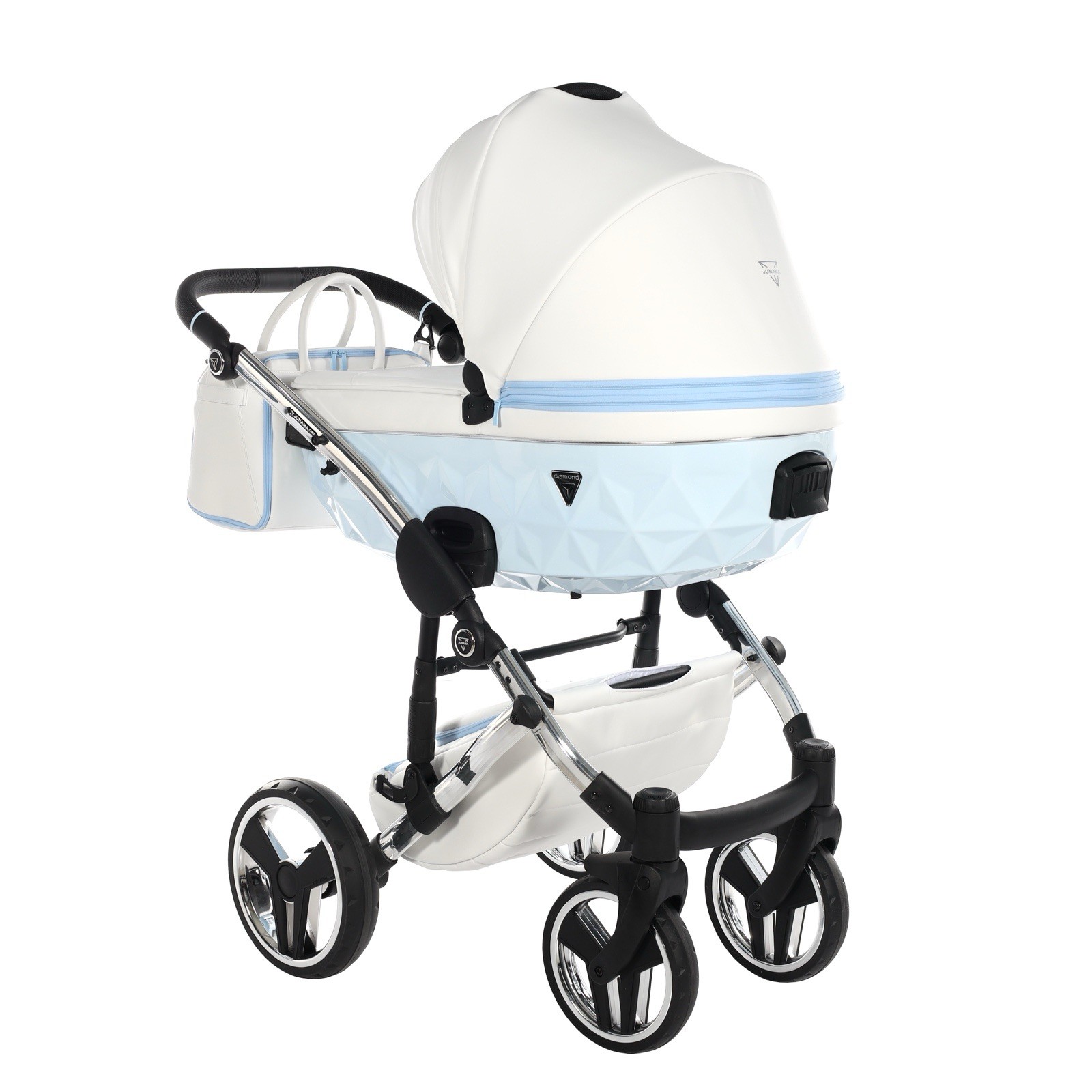 Junama Diamond Candy Stroller White Blue W/bassinet