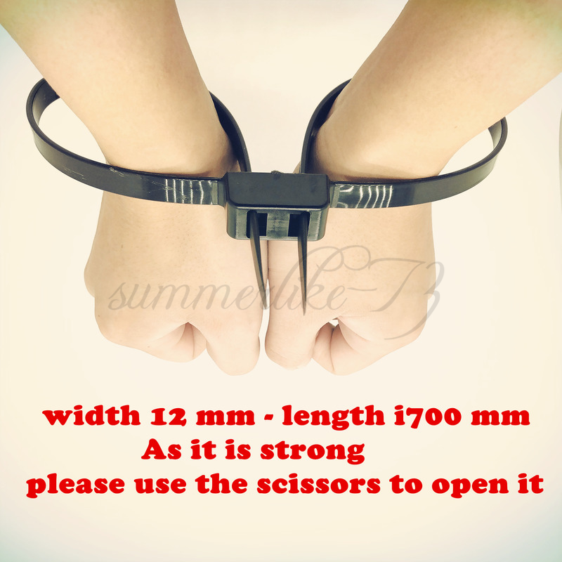5pcs Handcuff Disposable Double FlexPlastic Cable Cuff Flex Restraints Binding