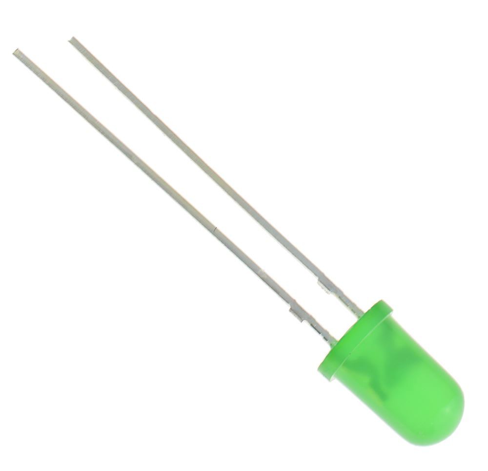 100 x Green 5mm LED Diffused 3000mcd 40°