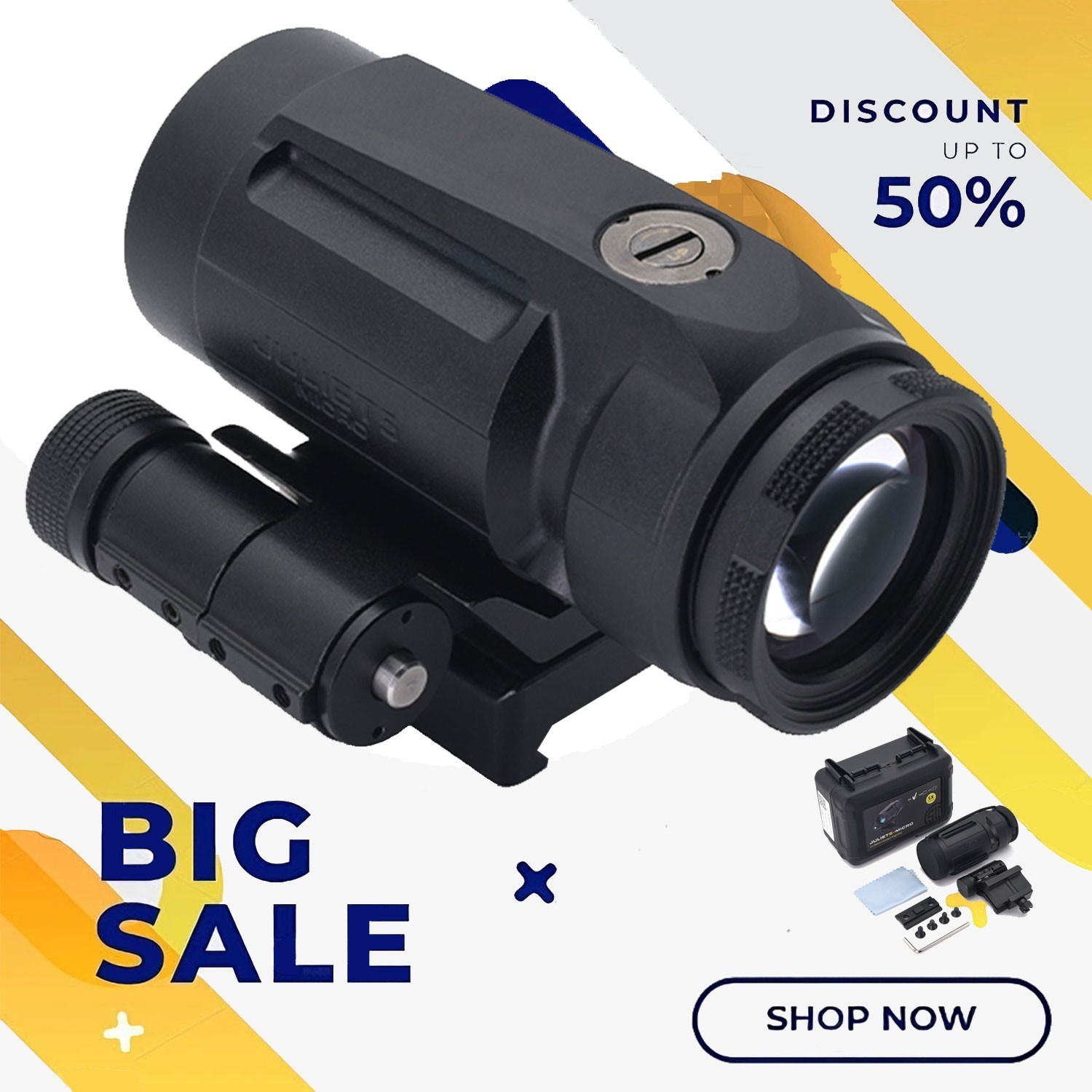 EvolutionGear Maded: JULIET5  5x24mm Micro Black Magnifier USA STOCK
