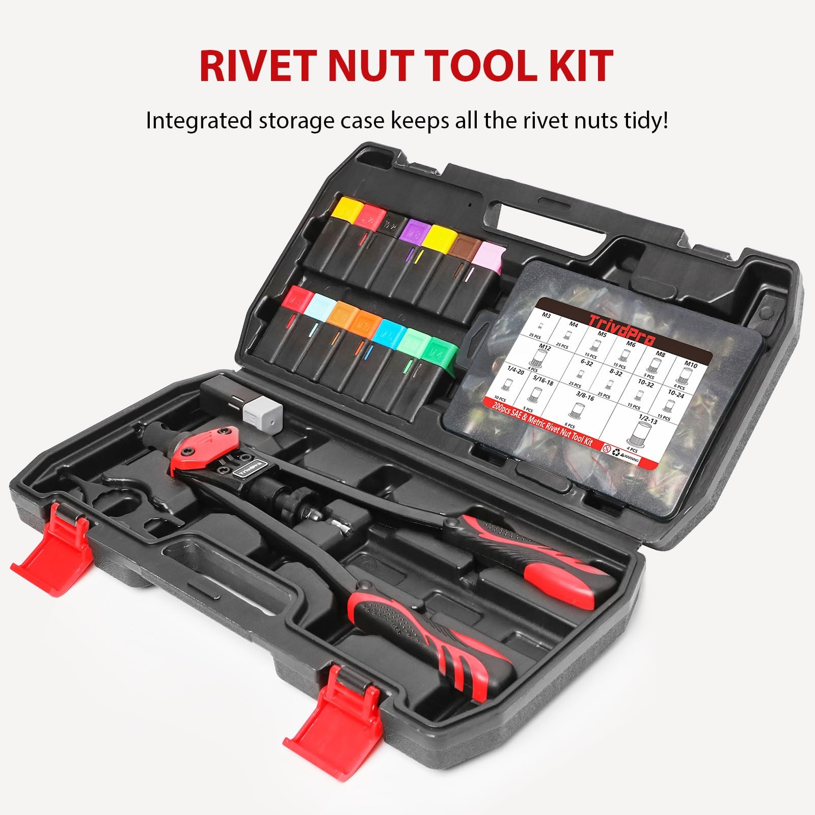 Rivet Nut Tool Kit Rivnut 16" Rivnut Tool Kit Professional RIV Nut Tool Kit w...