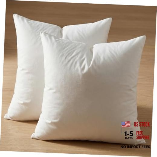 Down Feather Throw Pillow Inserts, 18x18 Pillows Set of 18x18 Inch (Pack of 2)