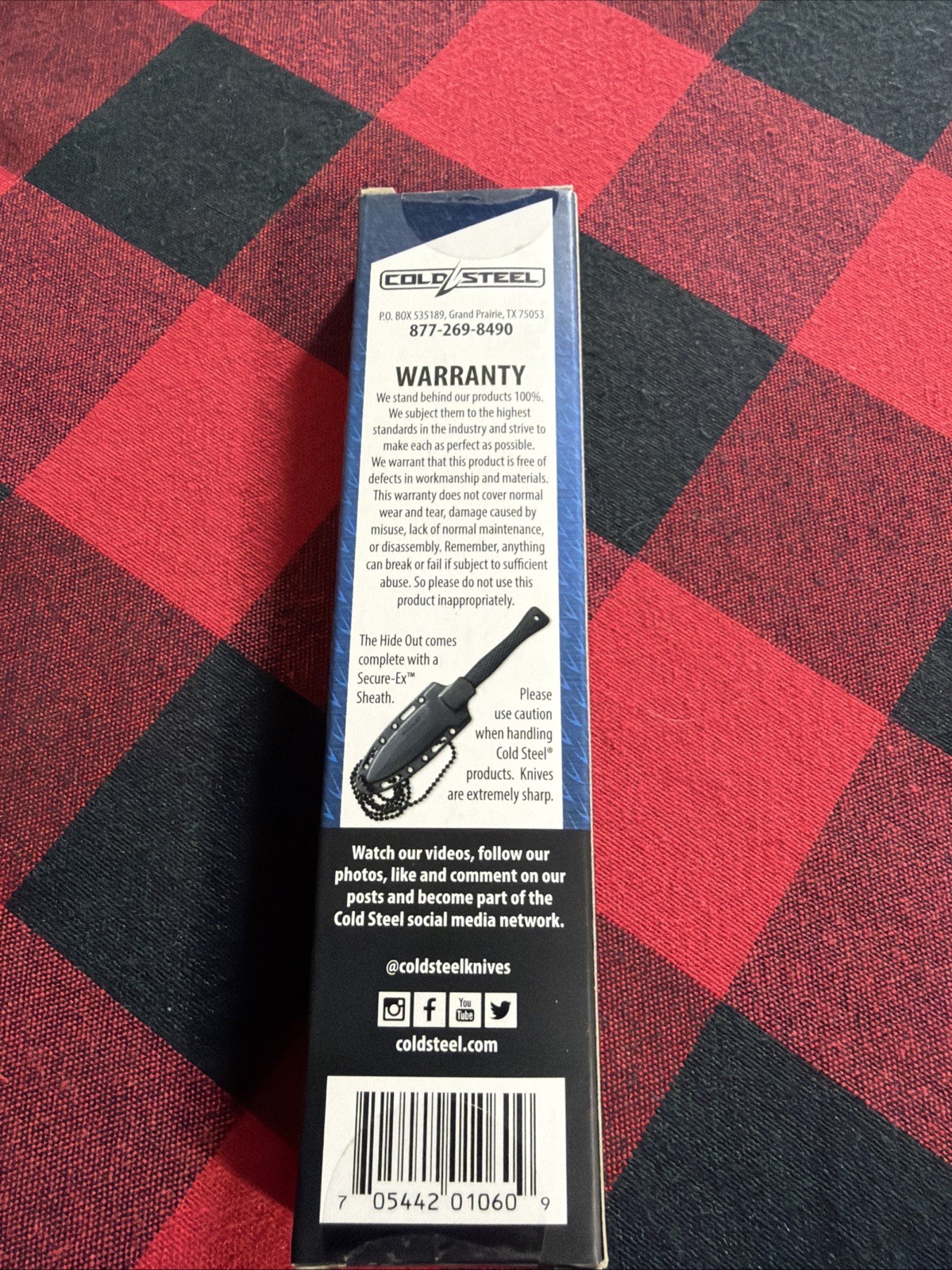 Cold Steel Hide Out Black Polymer 3"AUS-8A CA49NDE