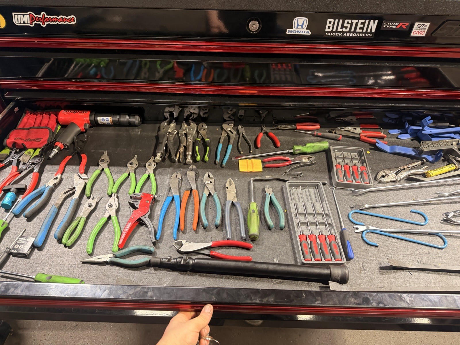 snap on tool box, tools are not included