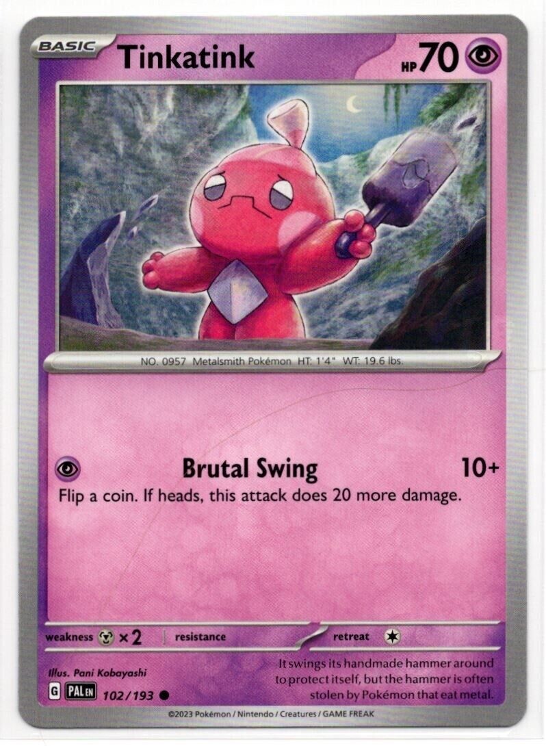 Pokemon - 102/193 - Tinkatink - Paldea Evolved - NM/M